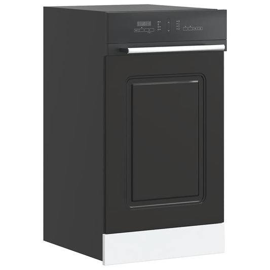 Pannello Lavastoviglie Kalmar Nero 45x1,5x57 cm in Truciolato