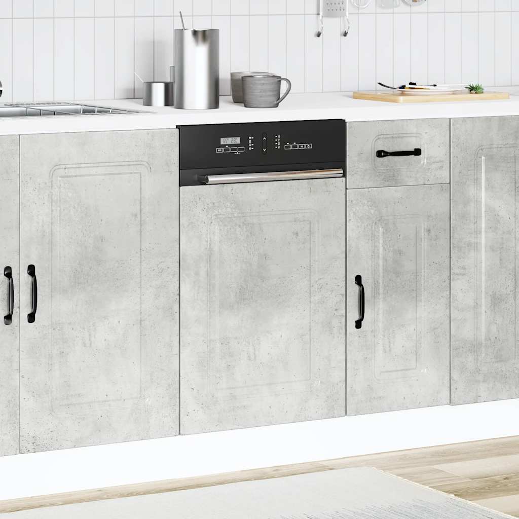 Pannello Lavastoviglie Kalmar Grigio Cemento 45x1,5x67 cm - homemem39