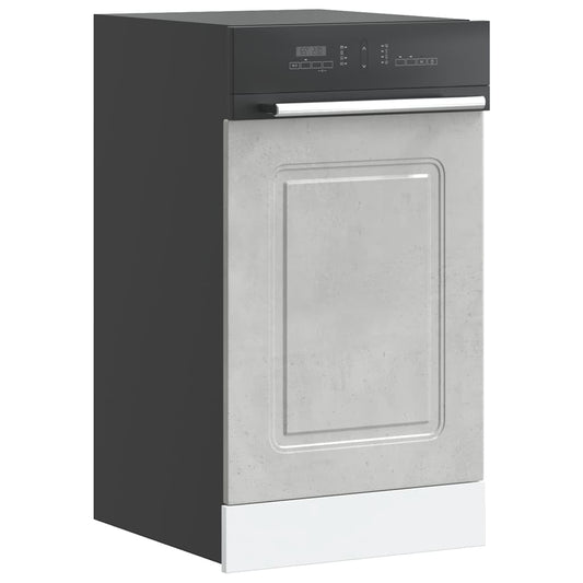 Pannello Lavastoviglie Kalmar Grigio Cemento 45x1,5x67 cm - homemem39