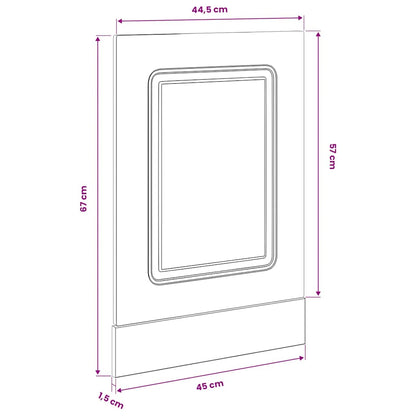 Pannello Lavastoviglie Kalmar Grigio Sonoma 45x1,5x57 cm | homemem39