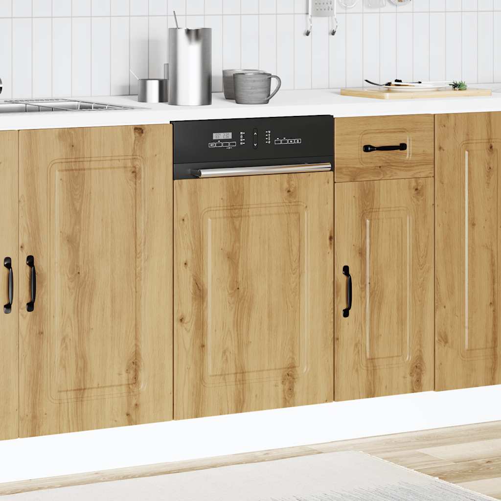 Pannello Lavastoviglie Kalmar Rovere Artigianale 45x1,5x57 cm | homemem39