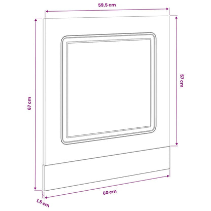 Pannello Lavastoviglie Kalmar Nero 60x1,5x57 cm in Truciolato | homemem39