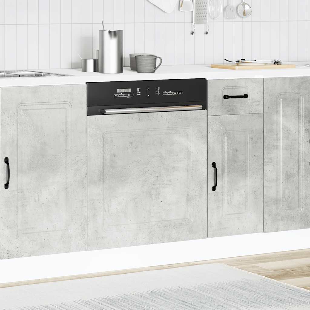 Pannello Lavastoviglie Kalmar Grigio Cemento 60x1,5x67 cm - homemem39