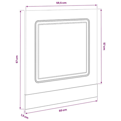 Pannello Lavastoviglie Kalmar Legno Antico 60x1,5x57 cm | homemem39