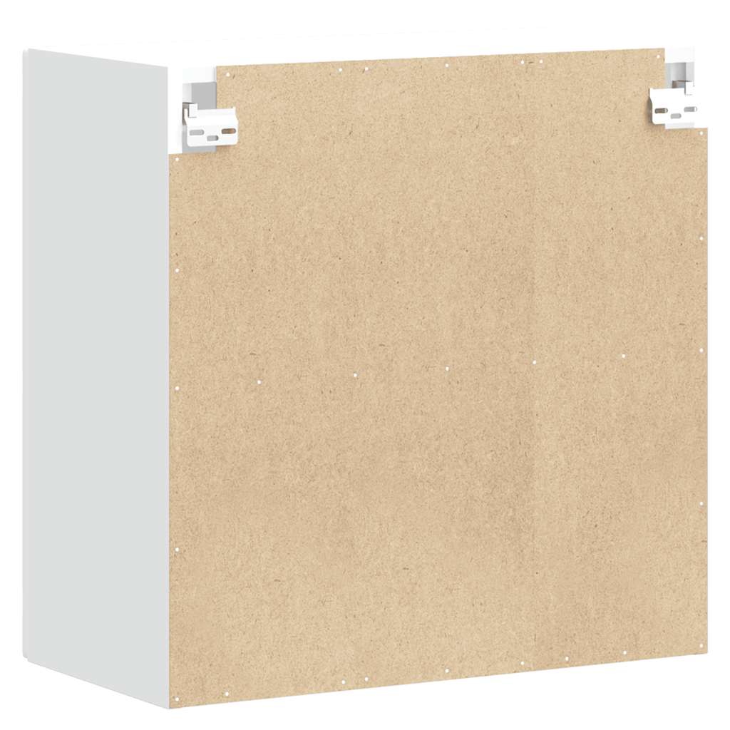 Pensile da Cucina con Porta in Vetro Kalmar Bianco Truciolato | homemem39