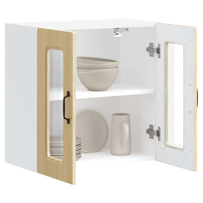 Pensile da Cucina con Porta in Vetro Kalmar Rovere Sonoma - homemem39