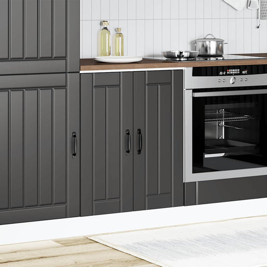 Mobile Base Lavello Lucca Nero in Legno Multistrato - homemem39