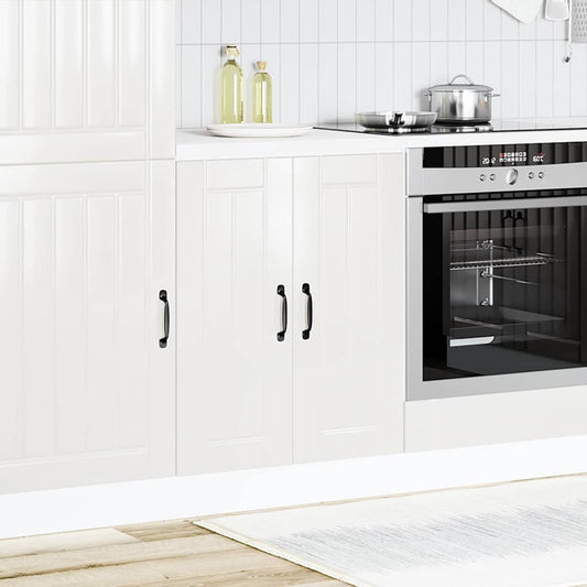 Mobile Base Lavello Lucca Bianco Lucido in Legno Multistrato - homemem39