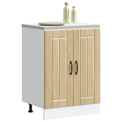 Mobile Base Lavello Lucca Rovere Sonoma in Legno Multistrato - homemem39