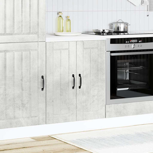 Mobile Base Lavello Lucca Grigio Cemento in Legno Multistrato - homemem39