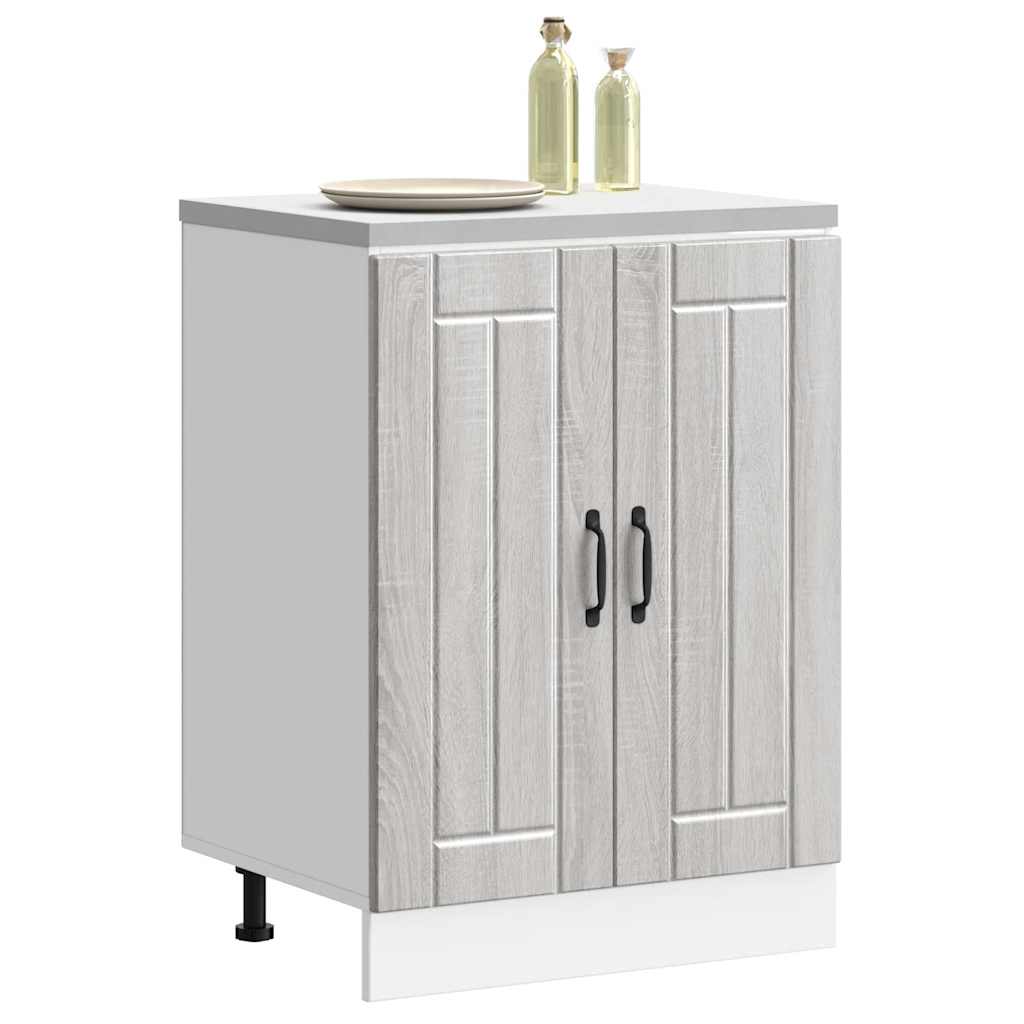 Mobile Base Lavello Lucca Grigio Sonoma in Legno Multistrato - homemem39