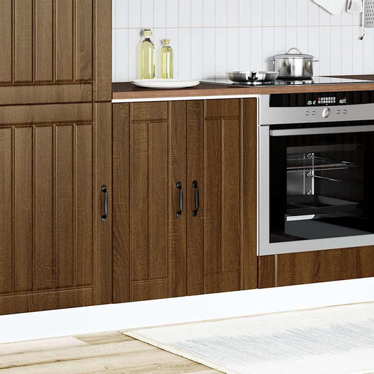 Mobile Base Lavello Lucca Rovere Marrone in Legno Multistrato - homemem39