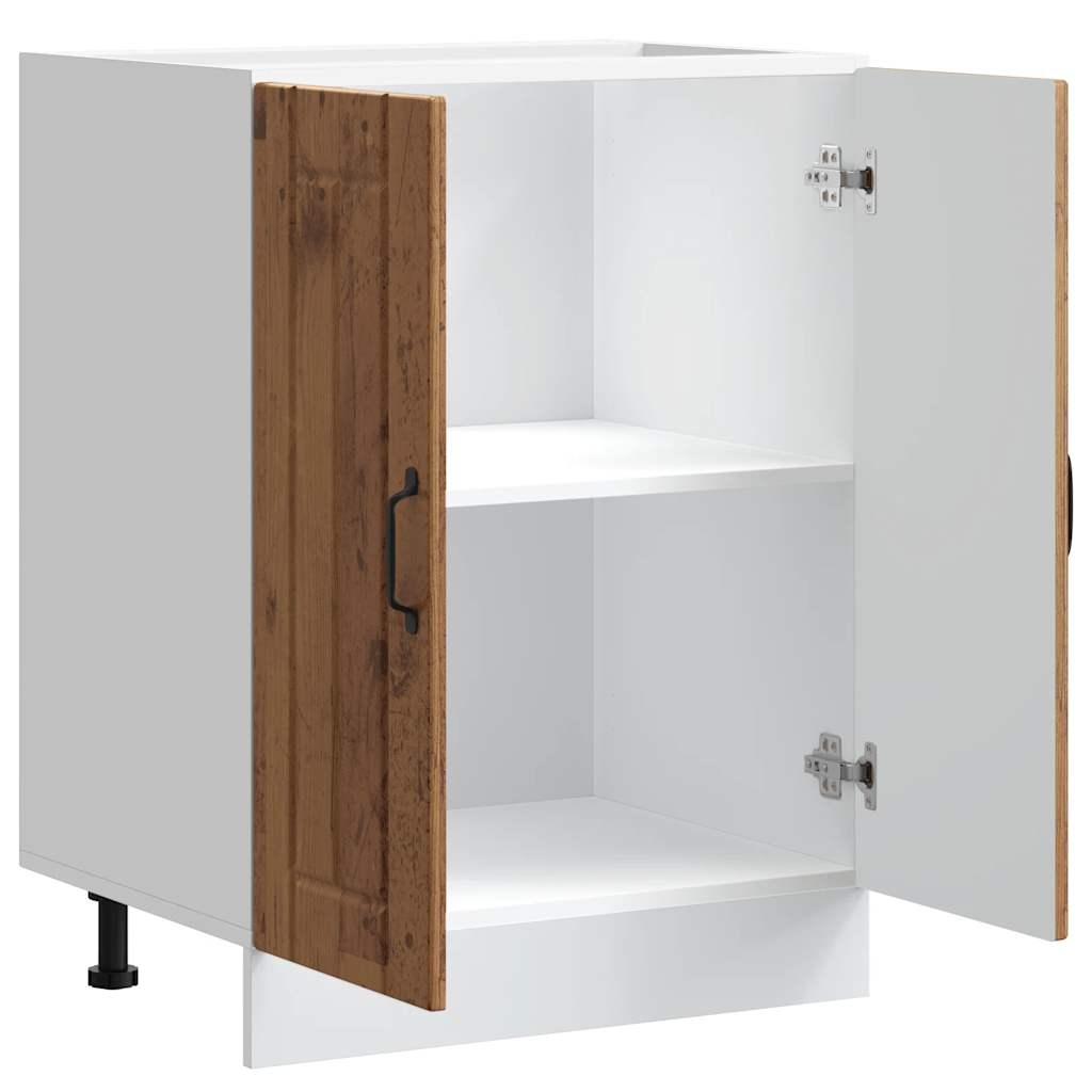 Mobile Base Lavello Lucca Legno Antico in Legno Multistrato - homemem39