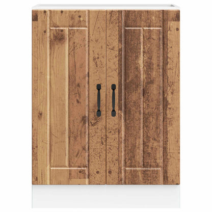 Mobile Base Lavello Lucca Legno Antico in Legno Multistrato