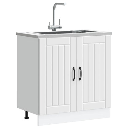 Mobile Base Lavello Lucca Bianco in Legno Multistrato - homemem39