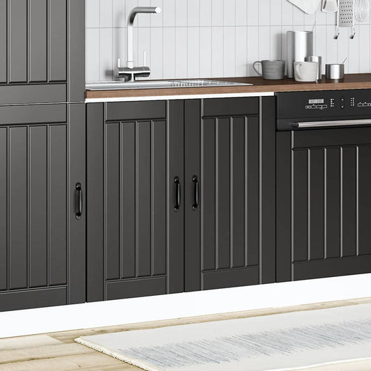 Mobile Base Lavello Lucca Nero in Legno Multistrato - homemem39