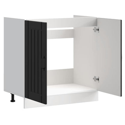 Mobile Base Lavello Lucca Nero in Legno Multistrato - homemem39