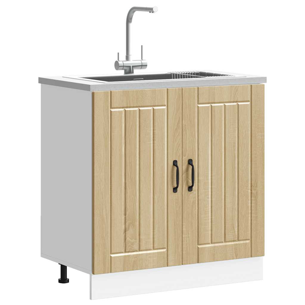 Mobile Base Lavello Lucca Rovere Sonoma in Legno Multistrato - homemem39