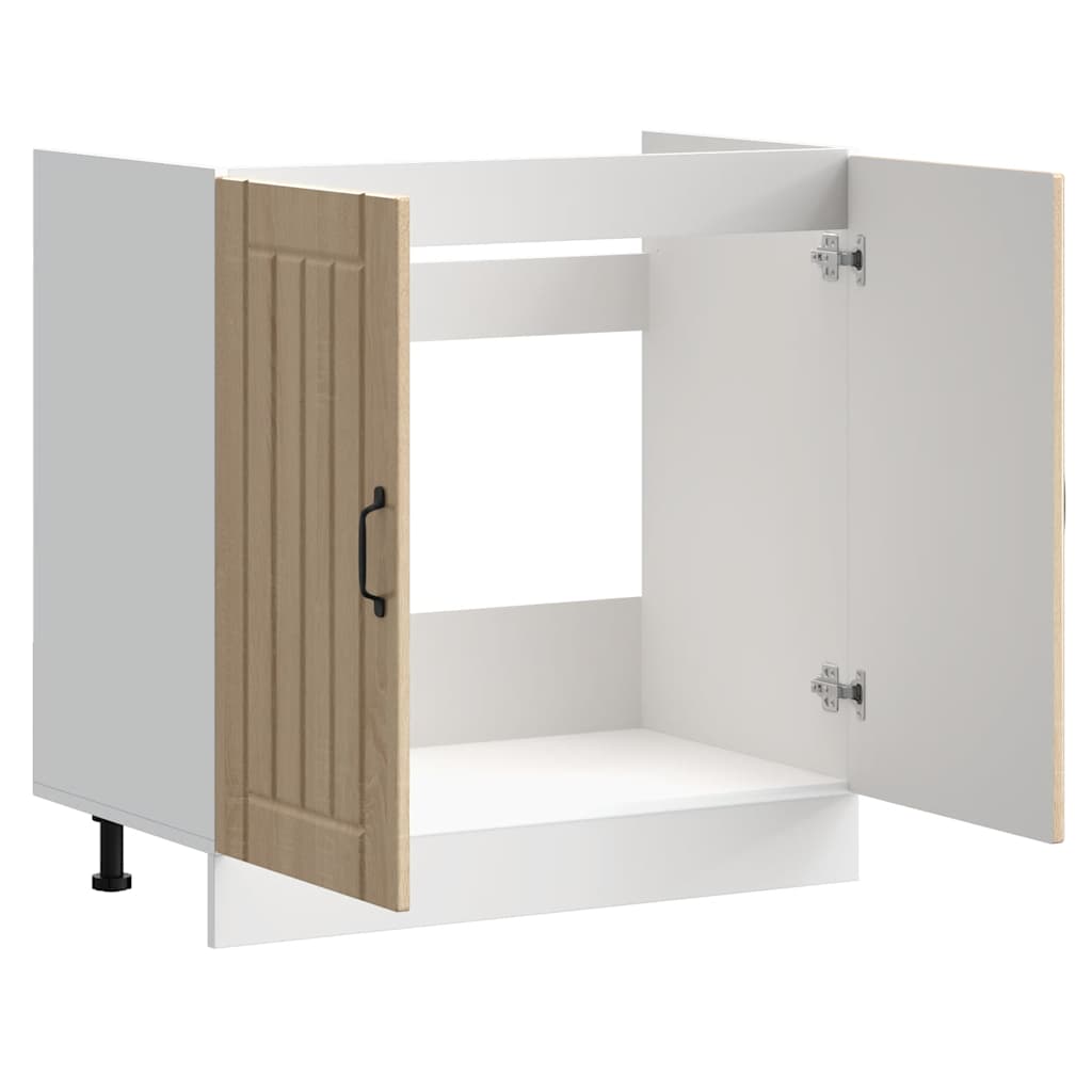 Mobile Base Lavello Lucca Rovere Sonoma in Legno Multistrato - homemem39