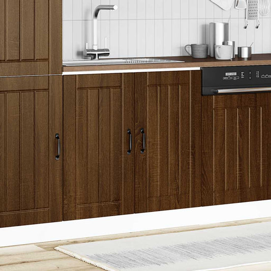 Mobile Base Lavello Lucca Rovere Marrone in Legno Multistrato - homemem39
