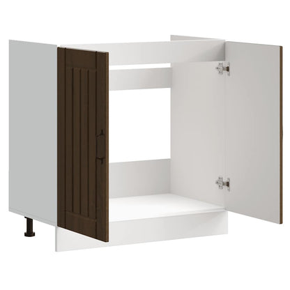 Mobile Base Lavello Lucca Rovere Marrone in Legno Multistrato - homemem39