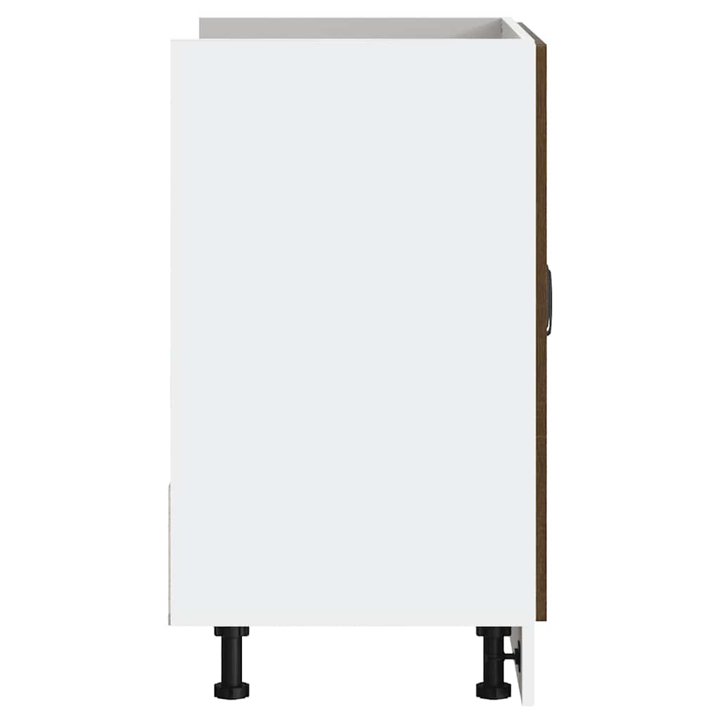 Mobile Base Lavello Lucca Rovere Marrone in Legno Multistrato - homemem39