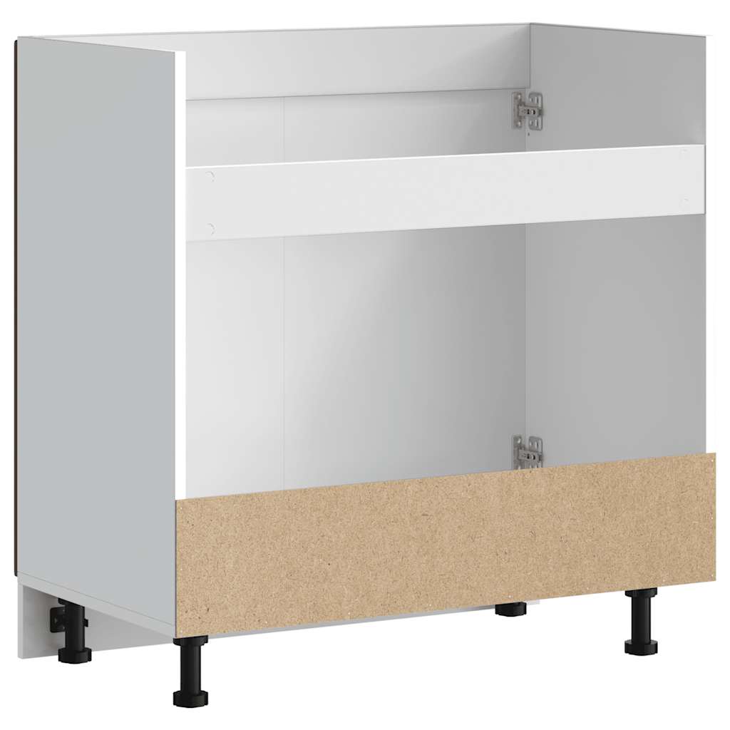 Mobile Base Lavello Lucca Rovere Marrone in Legno Multistrato - homemem39