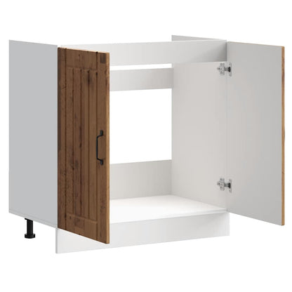 Mobile Base Lavello Lucca Legno Antico in Legno Multistrato - homemem39