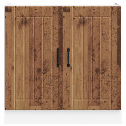 Mobile Base Lavello Lucca Legno Antico in Legno Multistrato