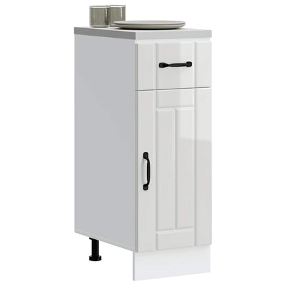 Base da Cucina Lucca Bianco Lucido in Legno Multistrato - homemem39