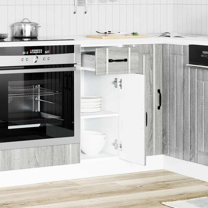 Base da Cucina Lucca Grigio Sonoma in Legno Multistrato - homemem39
