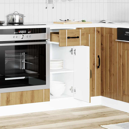 Base da Cucina Lucca Rovere Artigianale in Legno Multistrato - homemem39