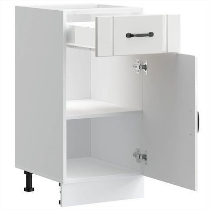 Base da Cucina Lucca Bianco Lucido in Legno Multistrato - homemem39
