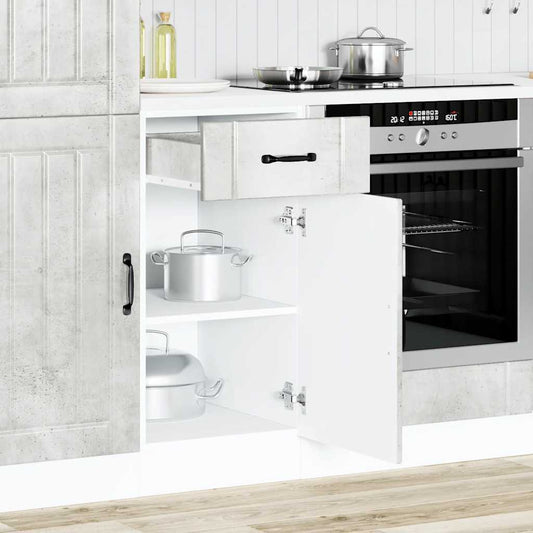 Base da Cucina Lucca Grigio Cemento in Legno Multistrato - homemem39