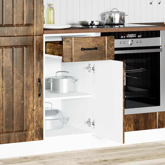 Base da Cucina Lucca Rovere Fumo in Legno Multistrato - homemem39