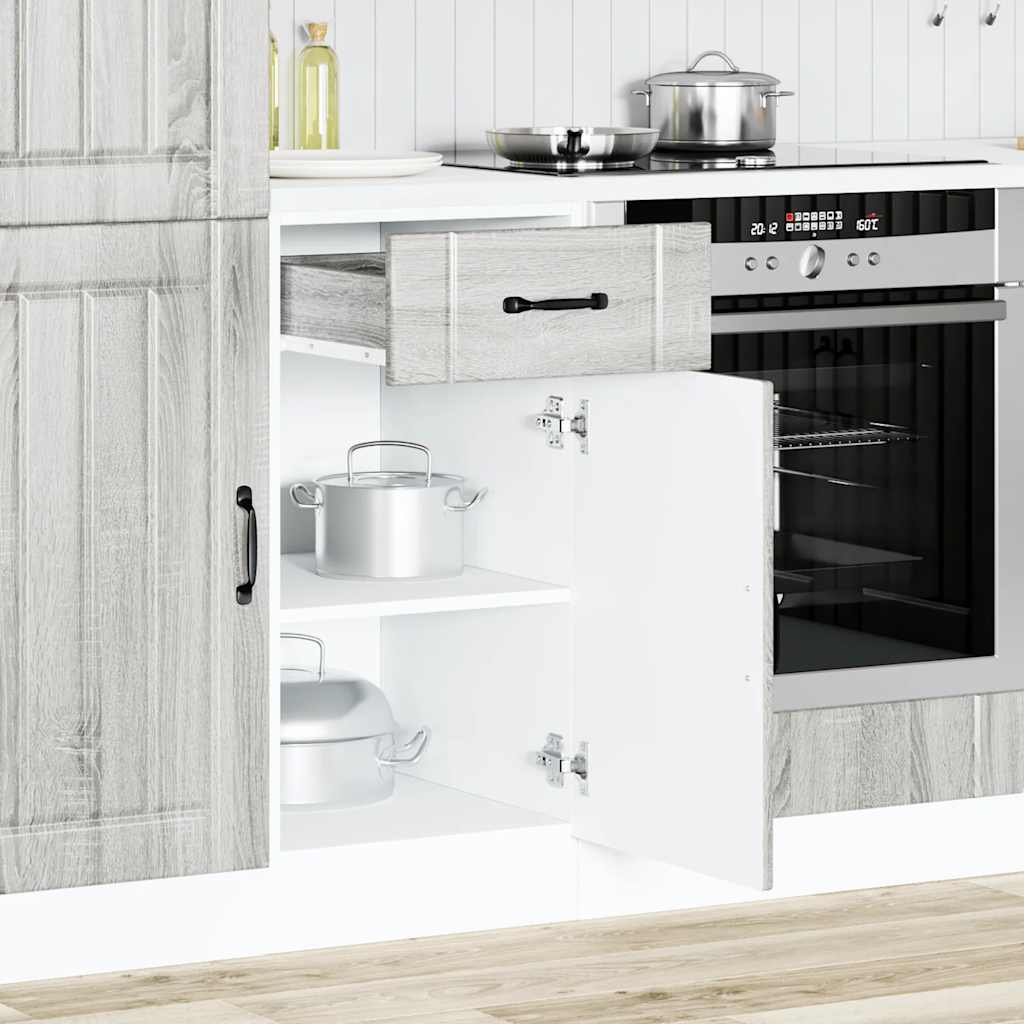Base da Cucina Lucca Grigio Sonoma in Legno Multistrato - homemem39
