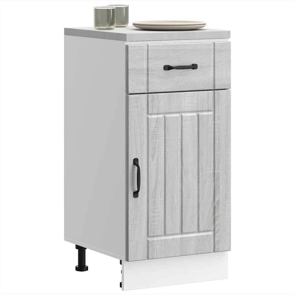 Base da Cucina Lucca Grigio Sonoma in Legno Multistrato - homemem39
