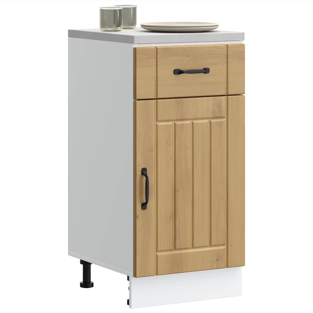 Base da Cucina Lucca Rovere Artigianale in Legno Multistrato - homemem39
