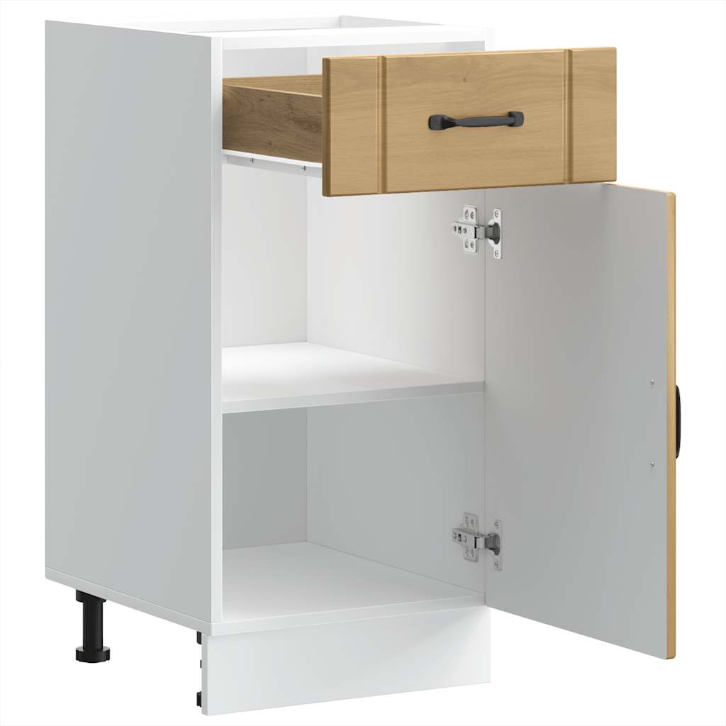 Base da Cucina Lucca Rovere Artigianale in Legno Multistrato - homemem39