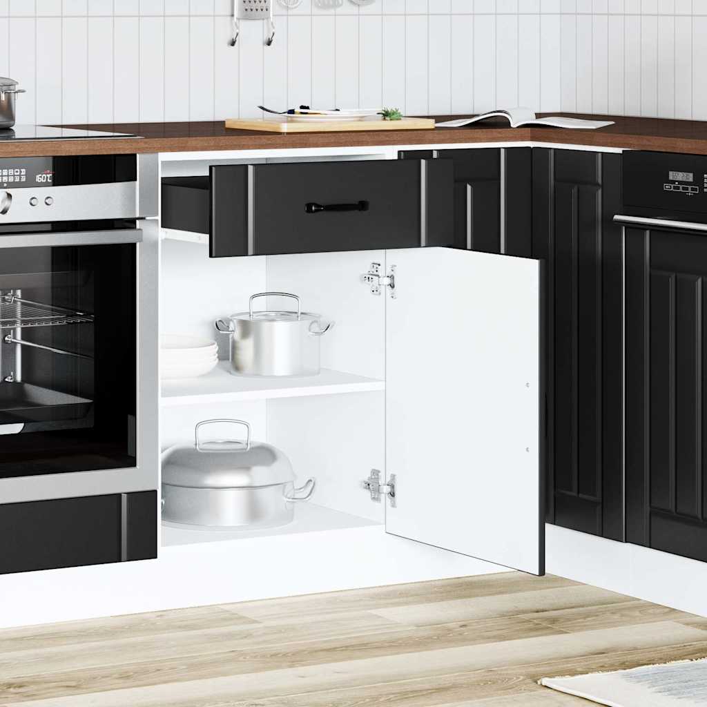Base da Cucina Lucca Nero in Legno Multistrato - homemem39