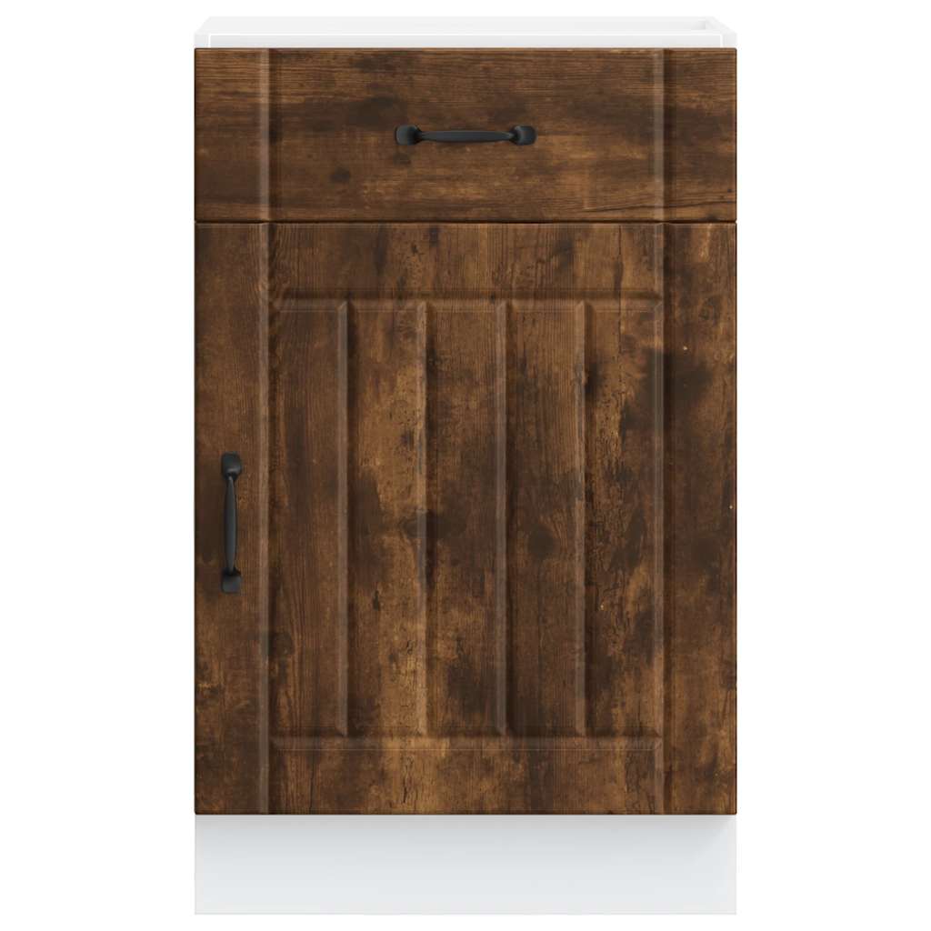 Base da Cucina Lucca Rovere Fumo in Legno Multistrato - homemem39