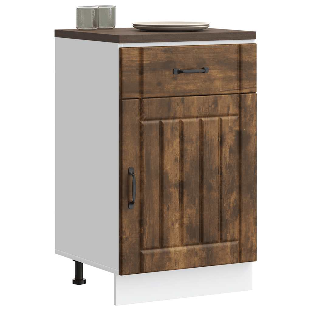 Base da Cucina Lucca Rovere Fumo in Legno Multistrato - homemem39