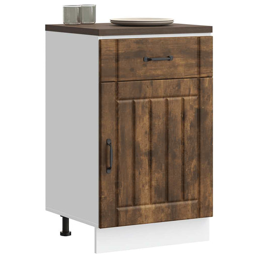 Base da Cucina Lucca Rovere Fumo in Legno Multistrato - homemem39