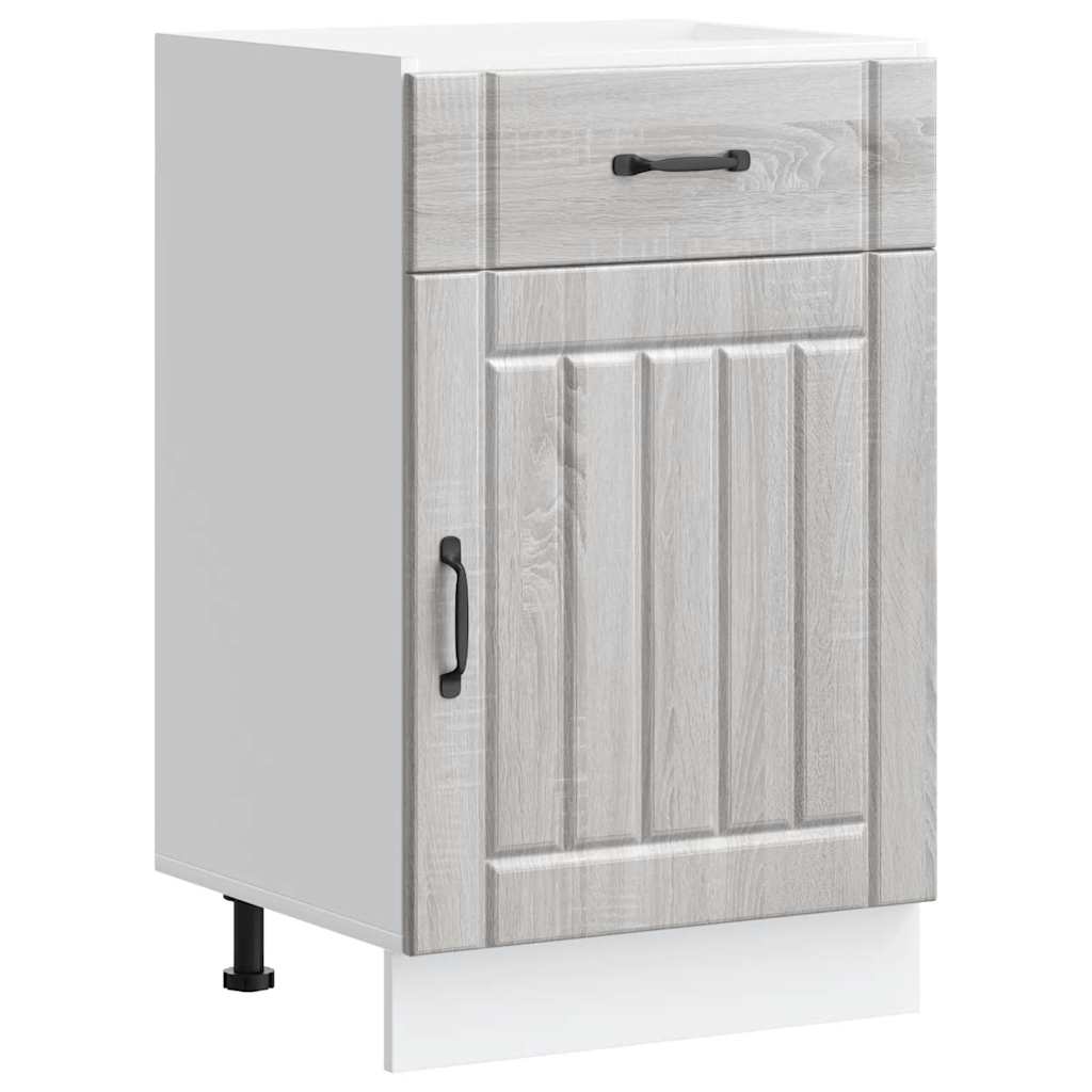 Base da Cucina Lucca Grigio Sonoma in Legno Multistrato - homemem39