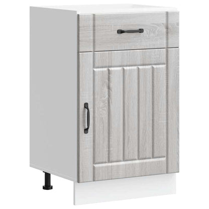 Base da Cucina Lucca Grigio Sonoma in Legno Multistrato - homemem39
