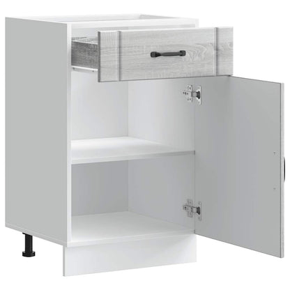 Base da Cucina Lucca Grigio Sonoma in Legno Multistrato - homemem39