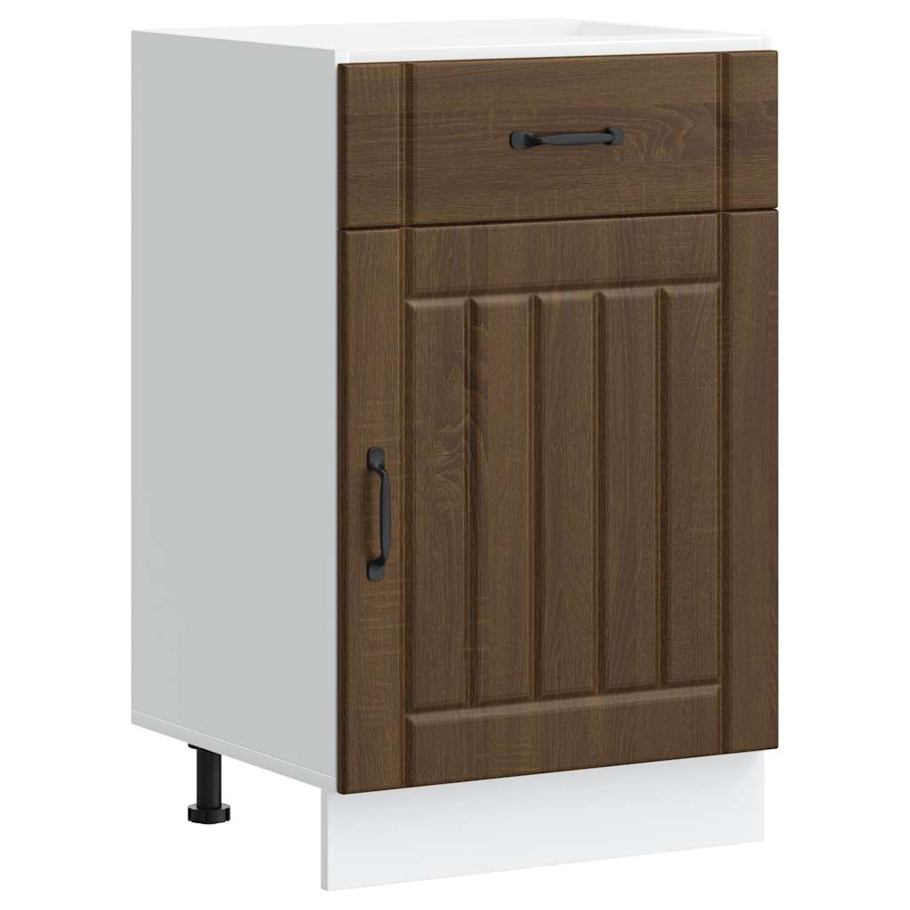 Base da Cucina Lucca Rovere Marrone in Legno Multistrato - homemem39