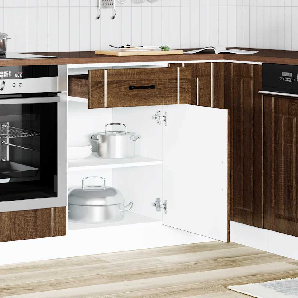 Base da Cucina Lucca Rovere Marrone in Legno Multistrato - homemem39