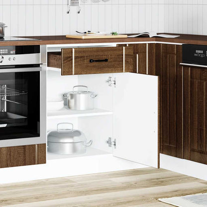 Base da Cucina Lucca Rovere Marrone in Legno Multistrato - homemem39