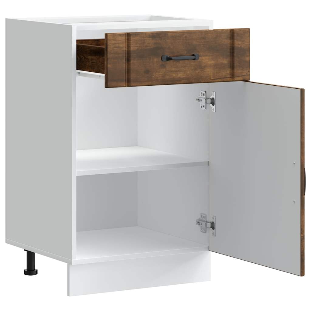 Base da Cucina Lucca Rovere Marrone in Legno Multistrato - homemem39